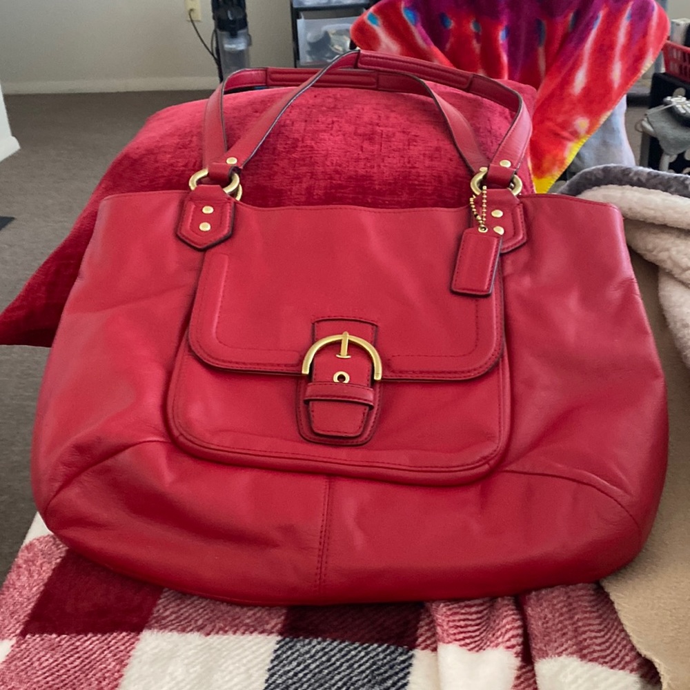Coach Red Leather Handbag